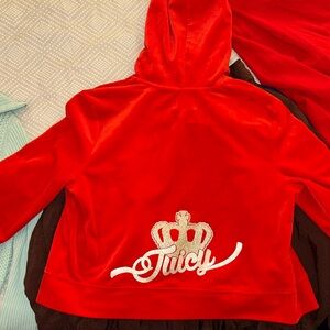 Juicy Couture Women’s XL Red Zip-up Hoodie